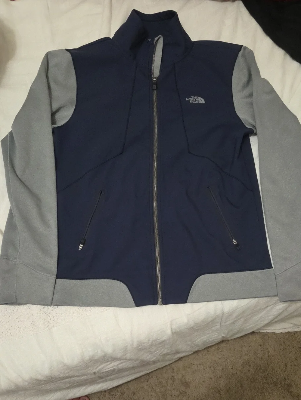The North Face Navy and Gray Lightweight Zip Jacket